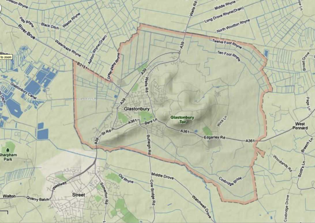 Beat the Bounds Glastonbury Map